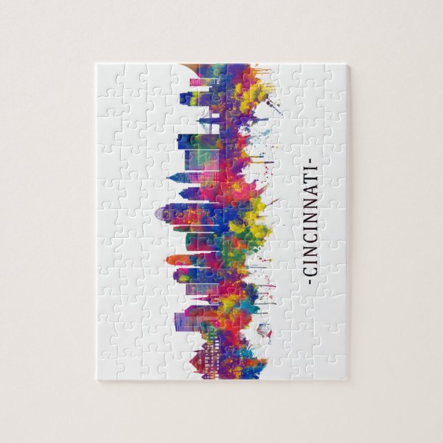Quebra-cabeça Cincinnati Ohio Skyline (Vertical)