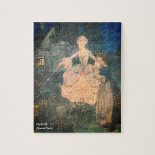 Quebra-cabeça Cinderella Fairy Godmães Ilustração do Livro Antig