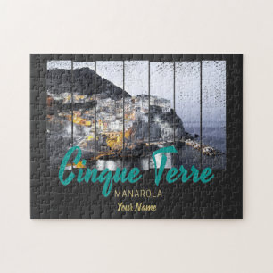 Quebra-cabeça Cinque Terre Manarola Riomaggiore Vintage italiano