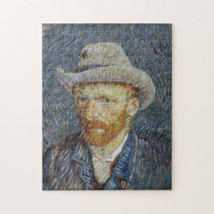 Quebra-cabeça Cinza Autoretrato Van Gogh Sentiu Ódio Na Pintura