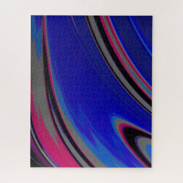 Quebra-cabeça Cinza Azul Escuro, abstrato Magenta, espiral front
