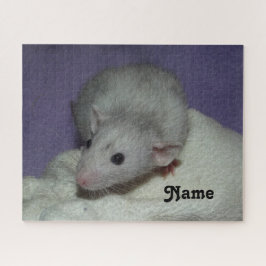 Quebra-cabeça Cinza Azul Personalizado, Rico Pet Rat