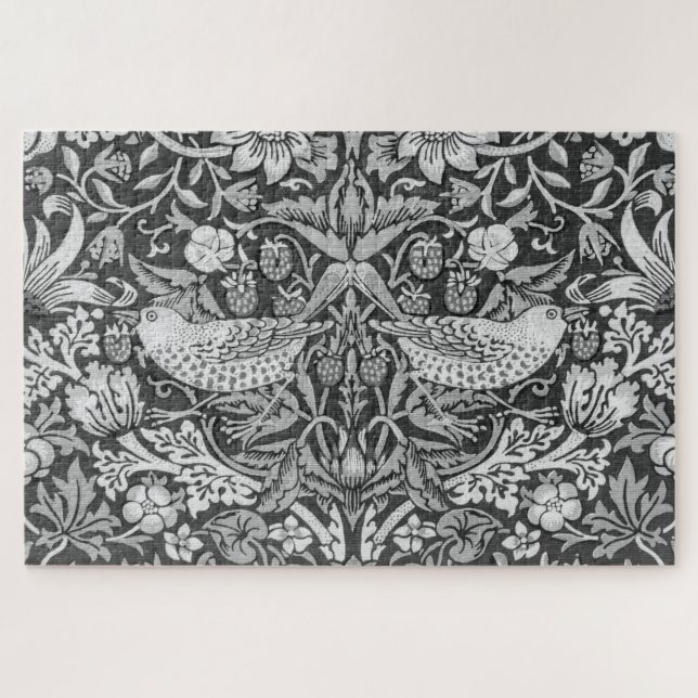 Quebra-cabeça Cinza de Thef de Morango, William Morris (Horizontal)