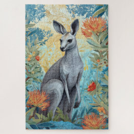 Quebra-cabeça Cinza Kangaroo em Bush australiano