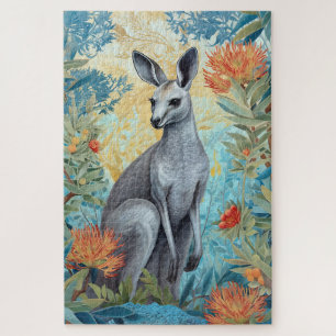 Quebra-cabeça Cinza Kangaroo em Bush australiano