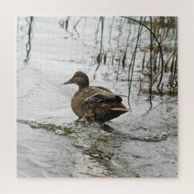 Quebra-cabeça Cinza se abaixa no lago escuro (Vertical)