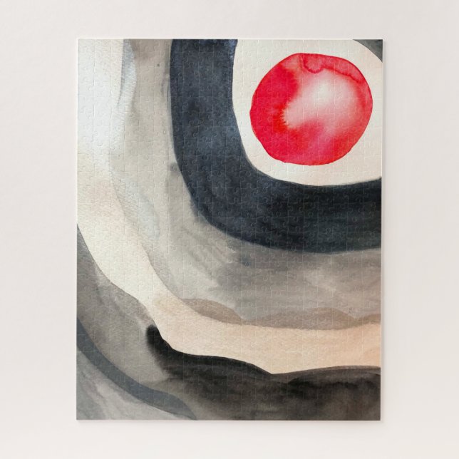 Quebra-cabeça Cinza solar e arte moderna abstrato negra (Vertical)