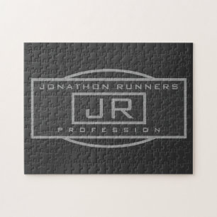 Quebra-cabeça Cinzas geométricas esportivas masculinas e cinzas