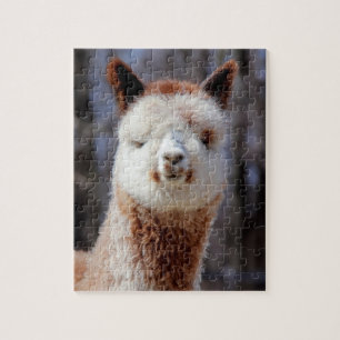 Quebra-cabeça cinzento distorcido da alpaca