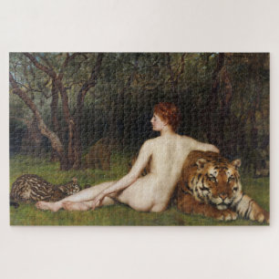 Quebra-cabeça Circe (Mulher, Tigre e Ocelote) (por John Collier)