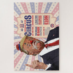 Quebra-cabeça Circo do Palhaço de Trump - Design Poster vintage