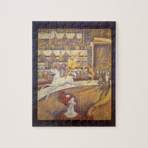 Quebra-cabeça Circo por Georges Seurat, Arte Pontilhista Vintage