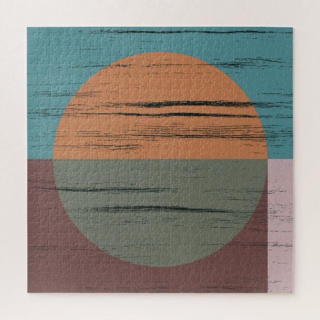 Quebra-cabeça Círculo Laranja E Verde (Vertical)