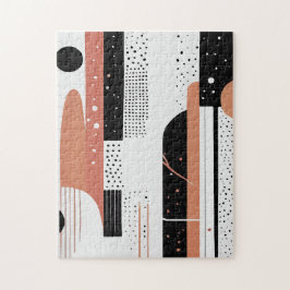 Quebra-cabeça círculos y formas abstractas boho 