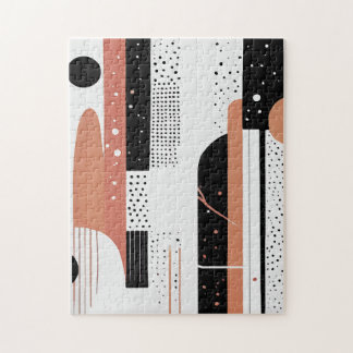 Quebra-cabeça círculos y formas abstractas boho