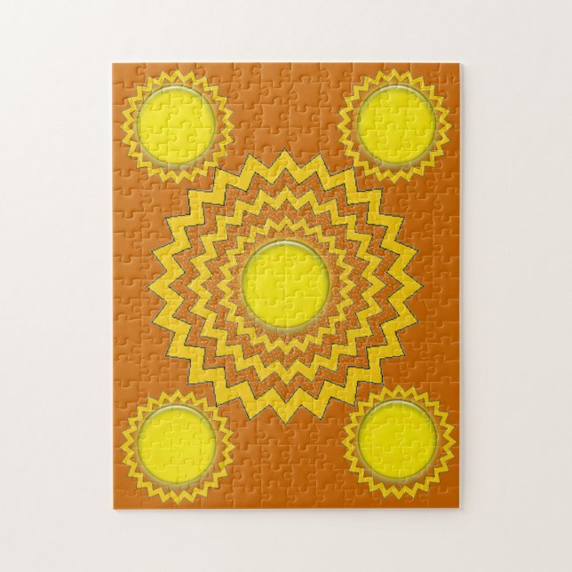 Quebra-cabeça - círculos zag em ziguezague com glo (Vertical)