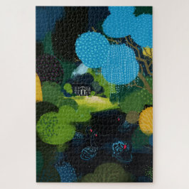 Quebra-cabeça Cisne Negro no lago