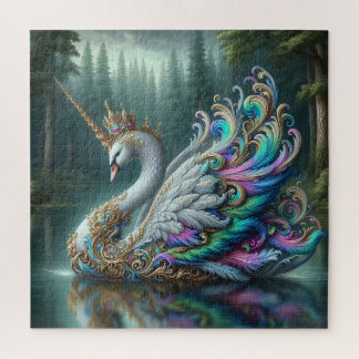 Quebra-cabeça Cisne Unicórnio Majestoso
