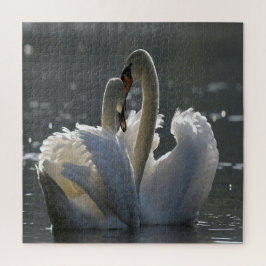 Quebra-cabeça Cisnes Apaixonados