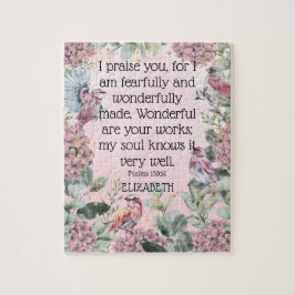 Quebra-cabeça Citação Cristã-Cristã Cor-de-Rosa