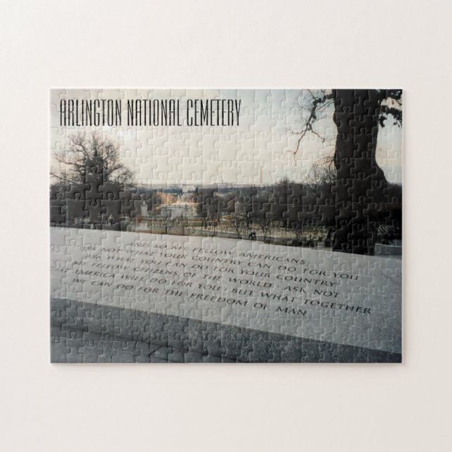 Quebra-cabeça citação de arlington JFK (Horizontal)