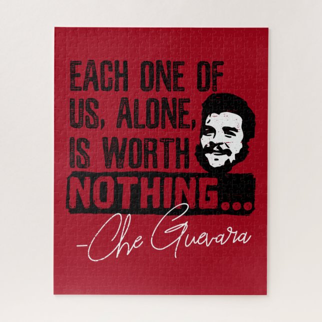 Quebra-cabeça Citação de Che Guevara - Cada um não vale nada (Vertical)