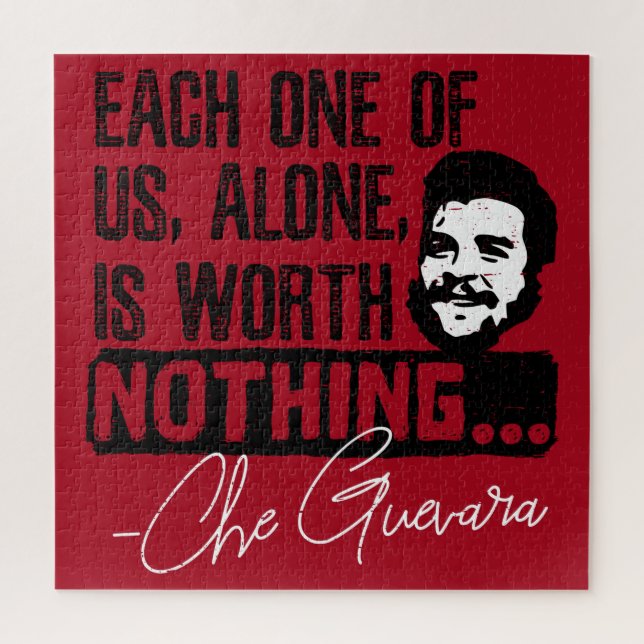 Quebra-cabeça Citação de Che Guevara - Cada um não vale nada (Vertical)