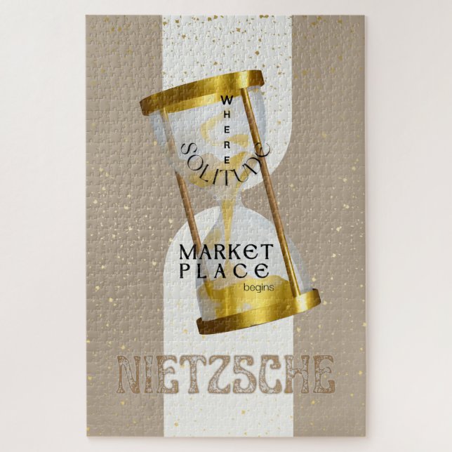 Quebra-cabeça Citação de Filosofia Introduzida pela Arte Dourada (Vertical)