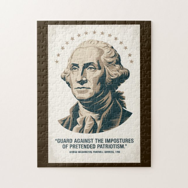 Quebra-cabeça Citação de George Washington Presidente Americano  (Vertical)
