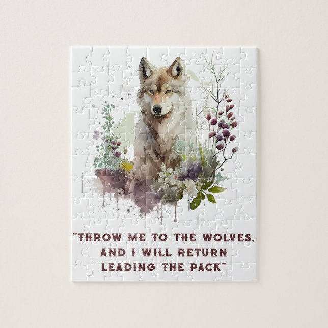 Quebra-cabeça Citação de Lobo (Vertical)