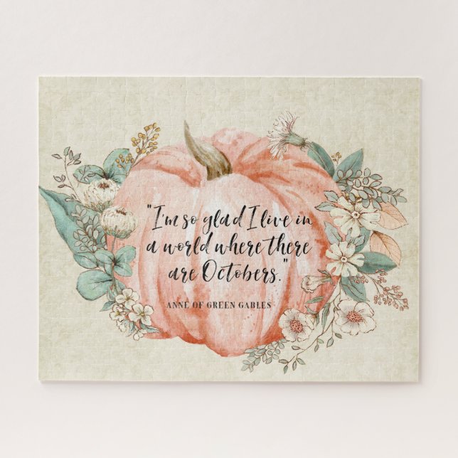Quebra-cabeça Citação de outubro de Anne of Green Gables (Horizontal)
