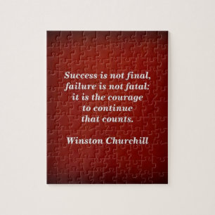 Quebra-cabeça Citação de Winston Churchill; Sucesso