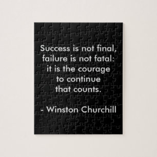 Quebra-cabeça Citação de Winston Churchill; Sucesso