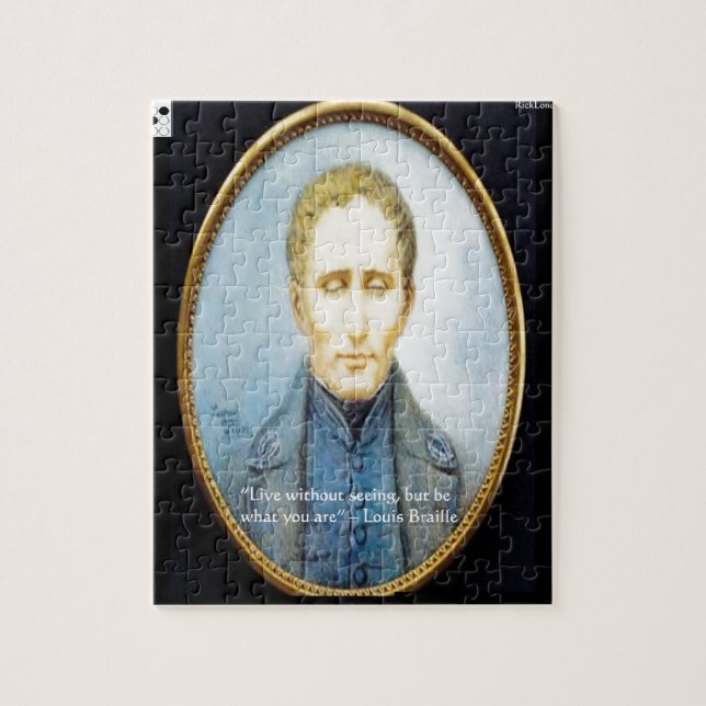 Quebra-cabeça Citação Famosa de Louis Braille (Vertical)