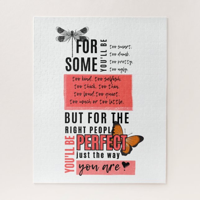 Quebra-cabeça Citação incondicional de amizade de amor e aceitaç (Vertical)