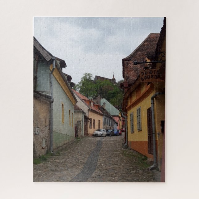 Quebra-cabeça City Road medieval Sighisoara (Vertical)