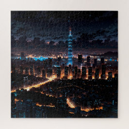 Quebra-cabeça City view at night