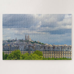 Quebra-cabeça Cityscape de Paris com Sacre Couer, França