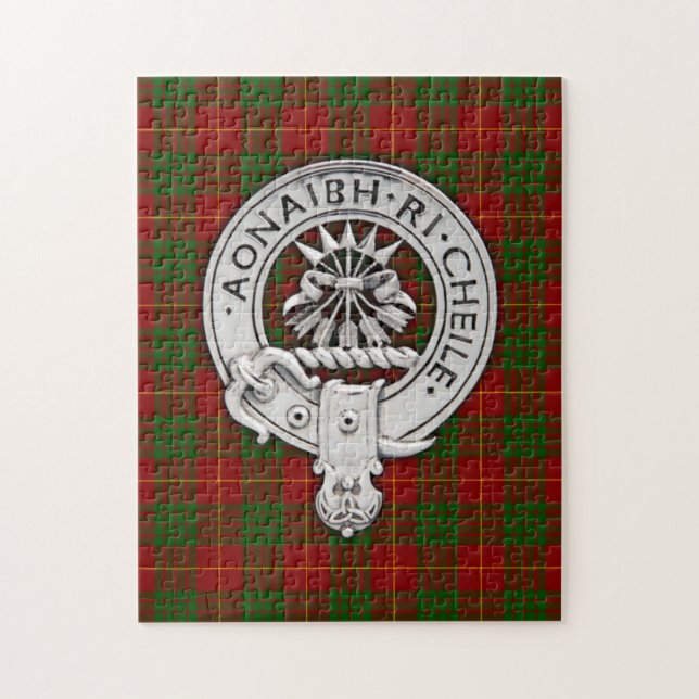 Quebra-cabeça Clan Cameron Crest & Tartan (Vertical)