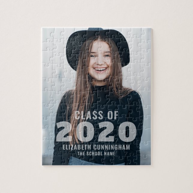 Quebra-cabeça Classe de 2020 | Anúncio de Graduação de Fotos (Vertical)