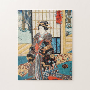 Quebra-cabeça Clássica safra ukiyo-e geisha utagawa do japonês