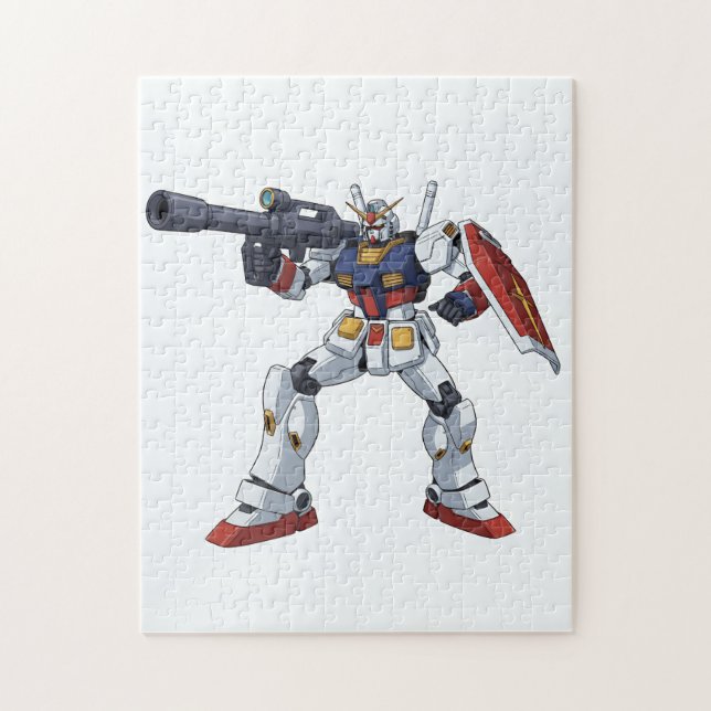 Quebra-cabeça Clássico Retro RX-78-2 Gundam Mecha Anime Ilustraç (Vertical)