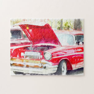 Quebra-cabeça Clássico Vermelho Chevy Jigsee
