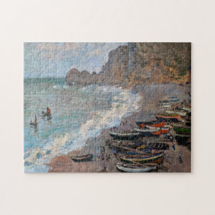 Quebra-cabeça Claude Monet - A praia em Etretat