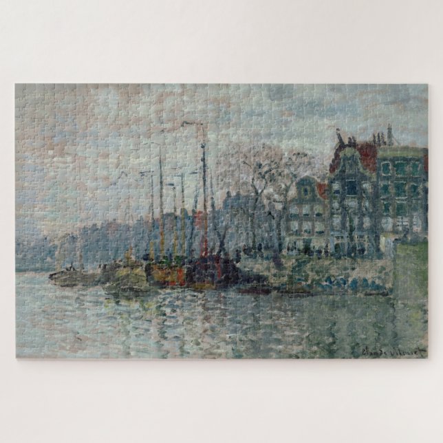 Quebra-cabeça Claude Monet Amsterdam Canal Puzzle (Horizontal)