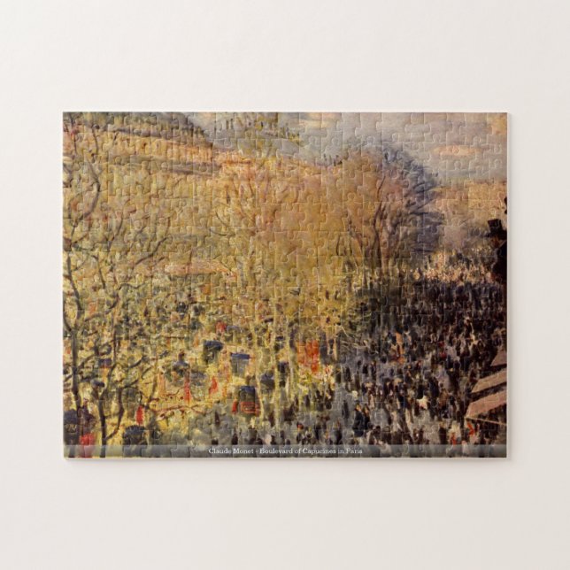 Quebra-cabeça Claude Monet - bulevar de Capucines em Paris (Horizontal)