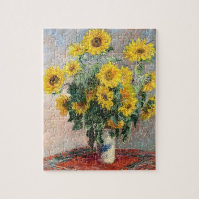 Quebra-cabeça Claude Monet Buquê de Girassóis 1881 Arte (Vertical)