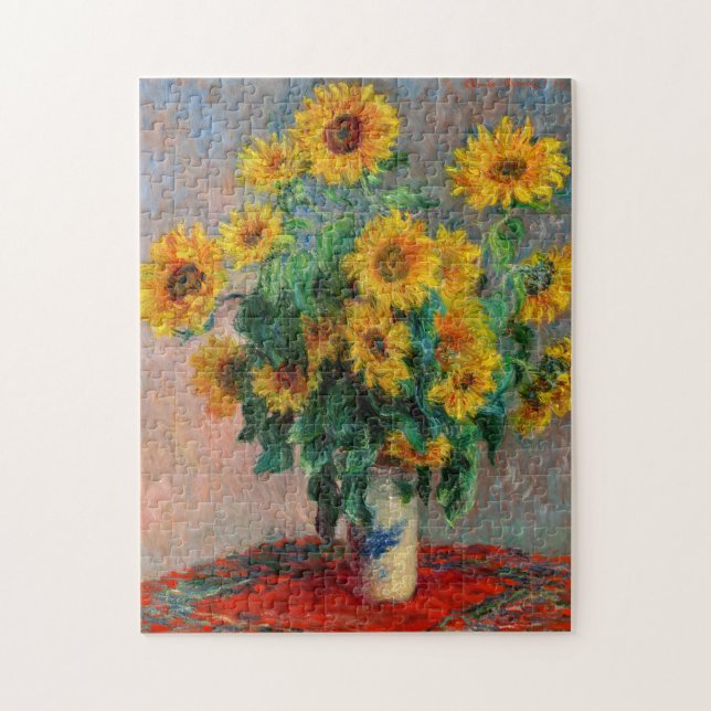 Quebra-cabeça Claude Monet - Buquê de Sunflower (Vertical)
