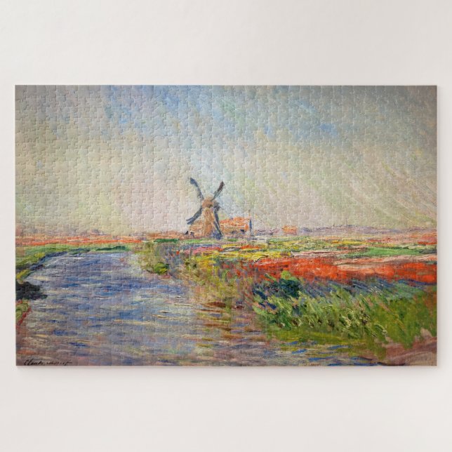 Quebra-cabeça Claude Monet - Campo das Tulipas na Holanda (Horizontal)