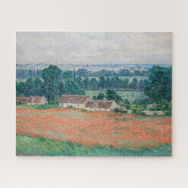 Quebra-cabeça Claude Monet - Campo de Papoulas, Giverny (Horizontal)